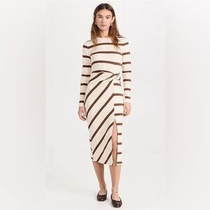 Tanya Taylor Cody Dress - Cream/Espresso S